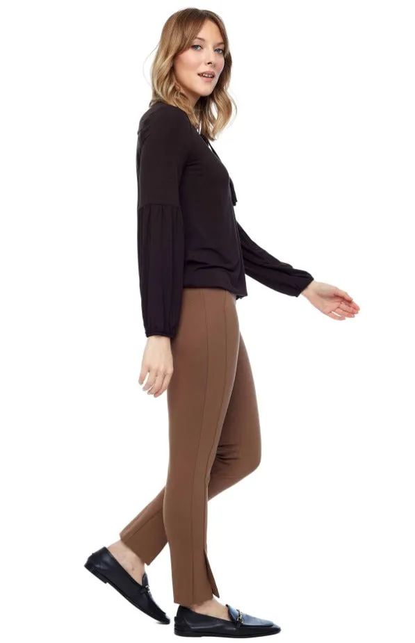 Bamboo Knit Long Sleeve Tie Neck Top