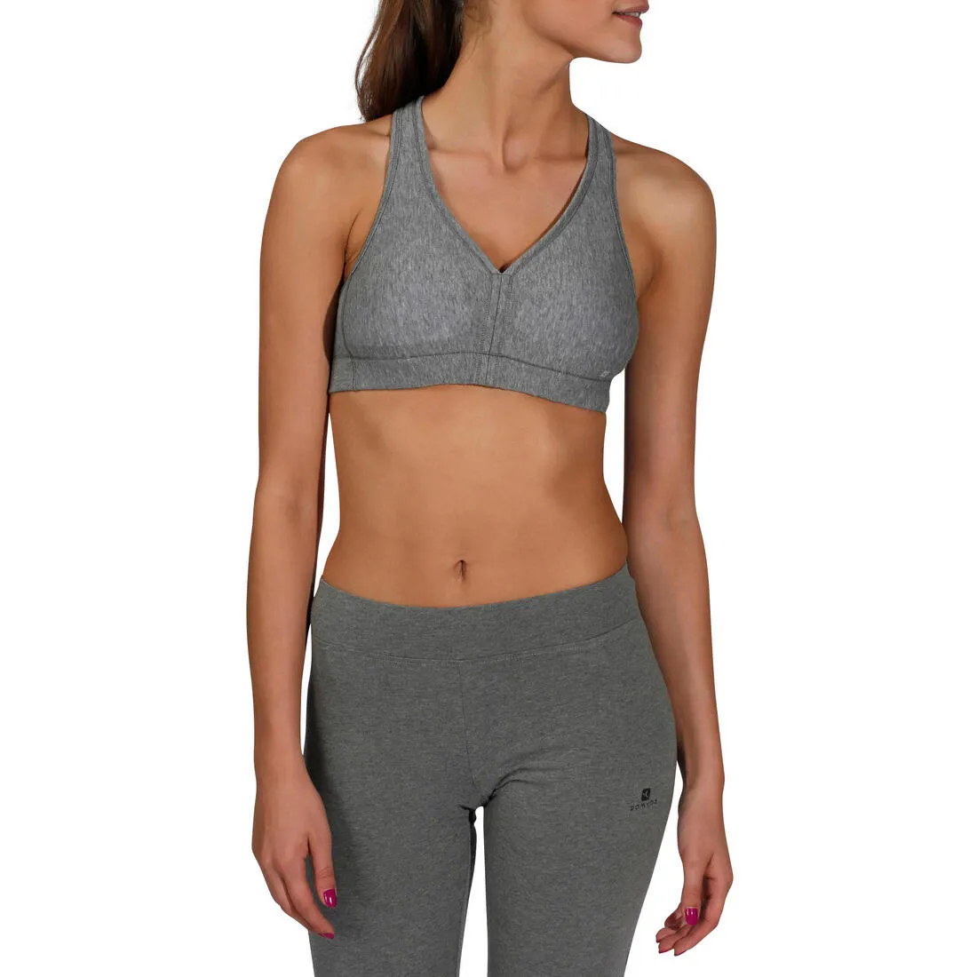 Comfort   Women's Padded Sports Bra - Grey