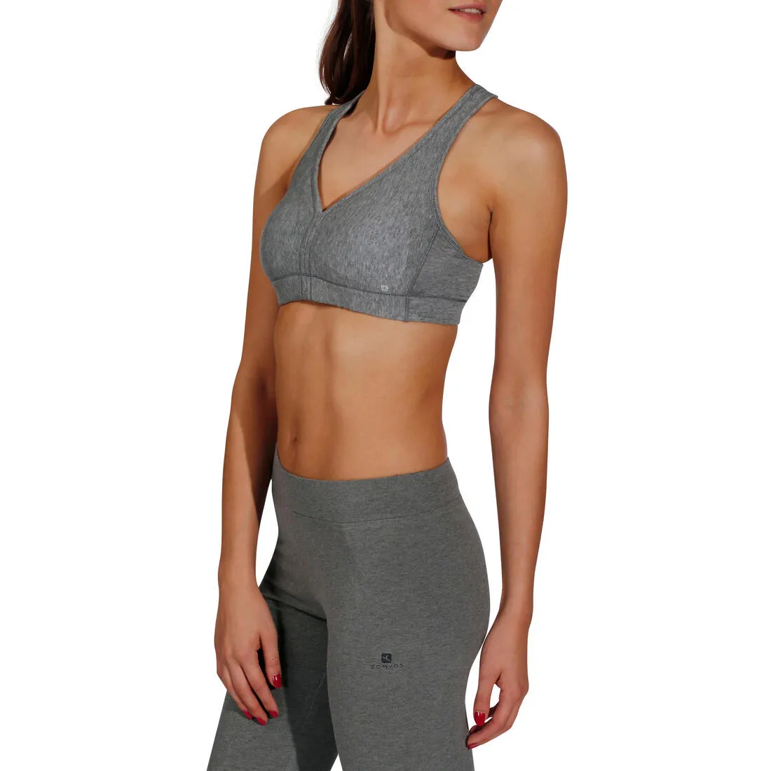 Comfort   Women's Padded Sports Bra - Grey