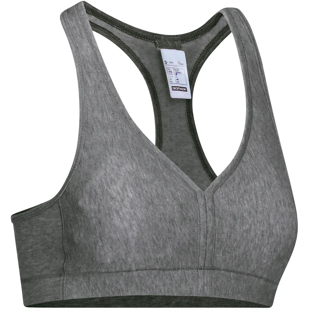 Comfort   Women's Padded Sports Bra - Grey