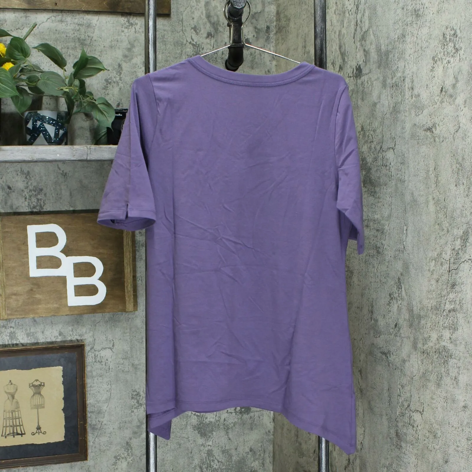 Denim & Co. Women's Perfect Jersey V-neck Trapeze Hem Knit Top
