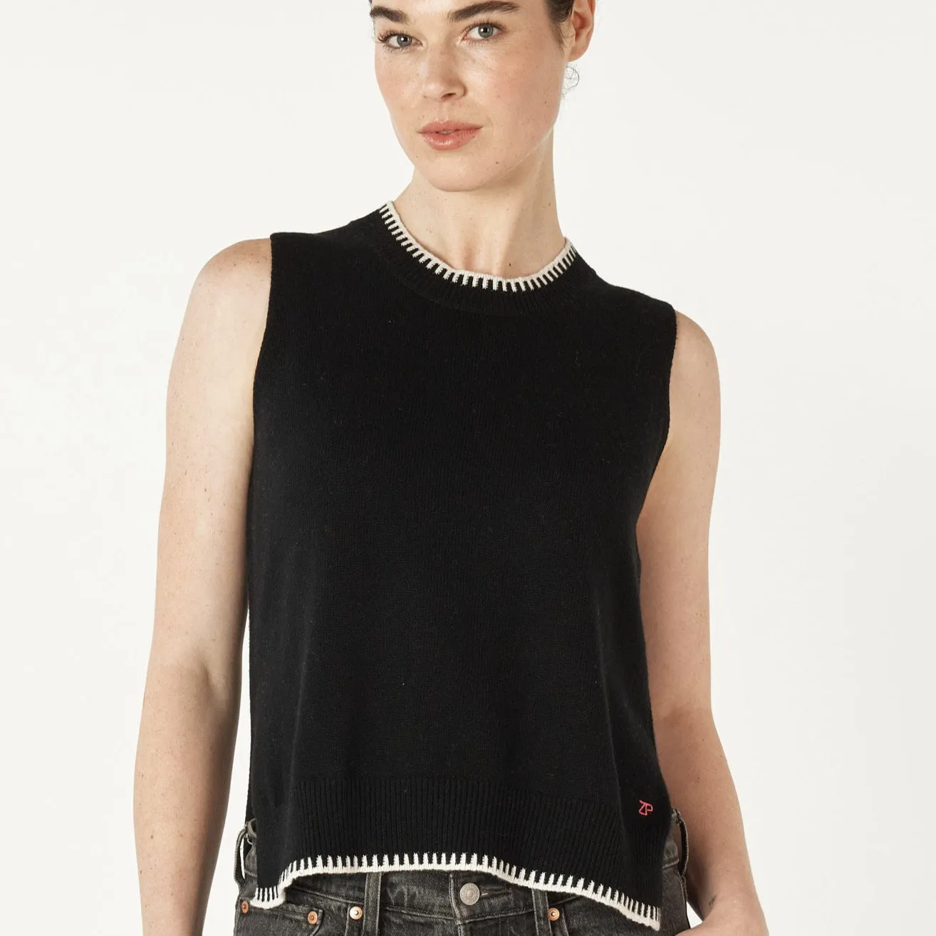 Essential Two Tone Vest - Black