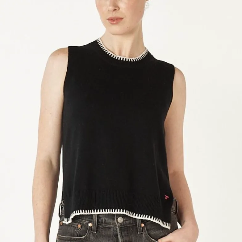 Essential Two Tone Vest - Black