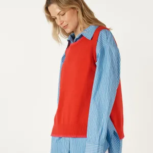 Essential Two Tone Vest - Red