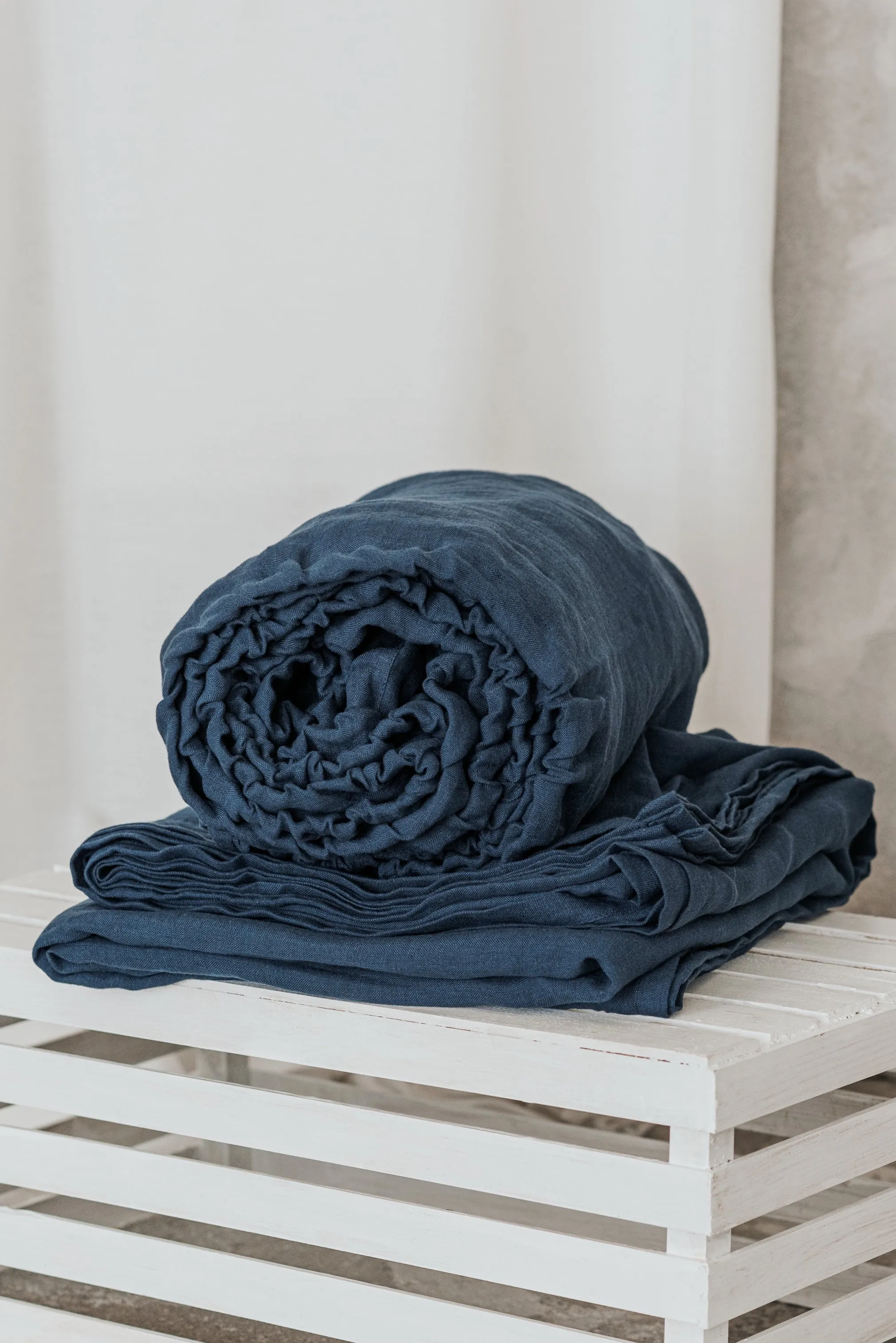 Fitted Sheet and Flat Sheet Set - Dark Blue