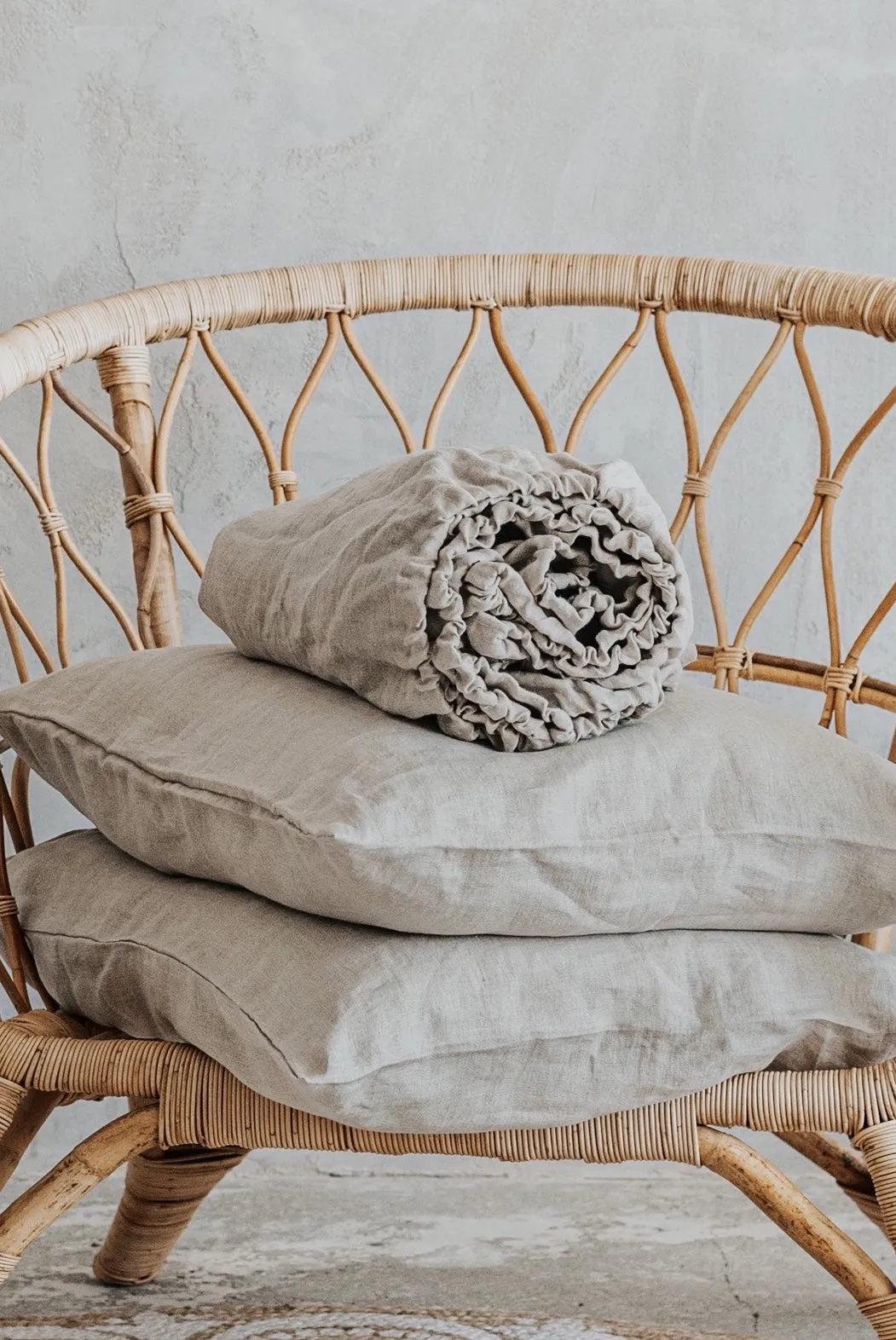 Fitted Sheet and Pillowcases Set - Natural