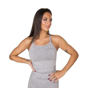 Gavelo Seamless Ribbed Tank - Light Grey