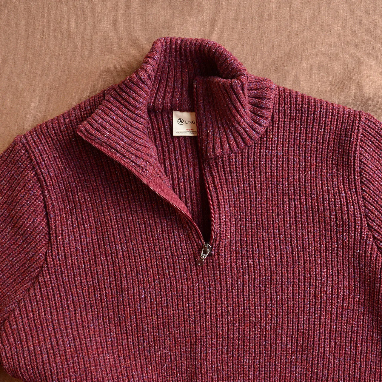 Men's Rib Knit Sweater - Recycled Organic Merino/Silk (S-XL)