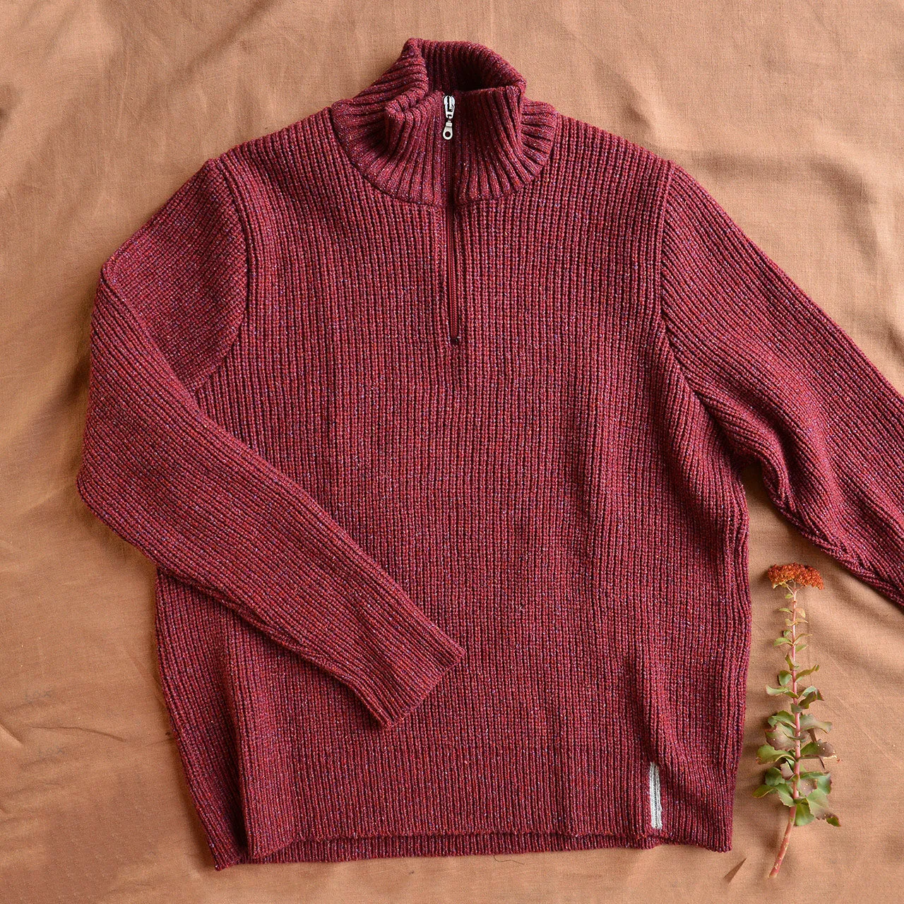 Men's Rib Knit Sweater - Recycled Organic Merino/Silk (S-XL)