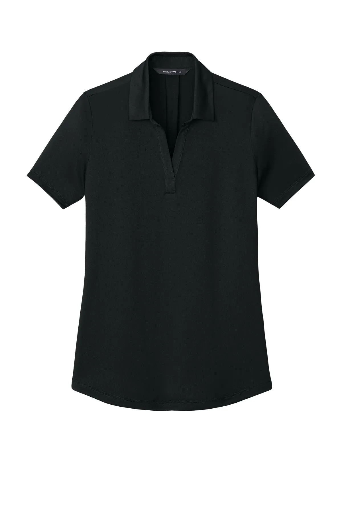 Mercer Mettle Women's Recharge Jersey Polo MM1021 Deep Black