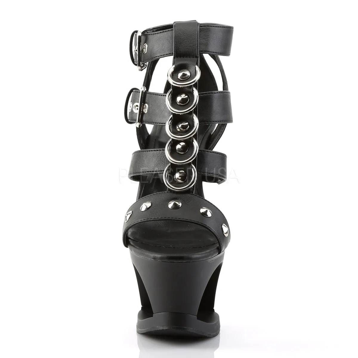 MOON-758  Black Faux Leather/Black Matt
