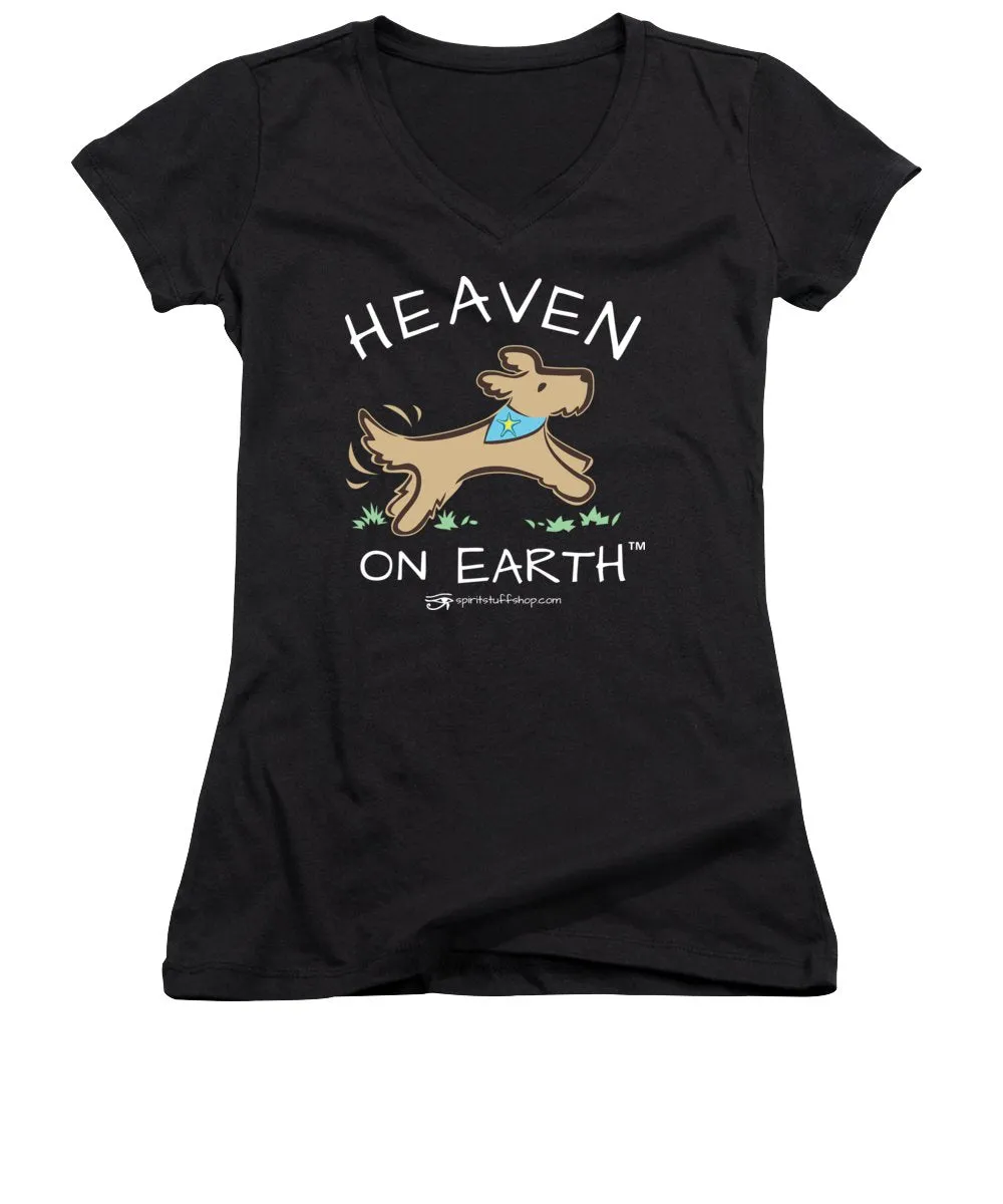 Pup/dog Heaven On Earth - Women's V-Neck