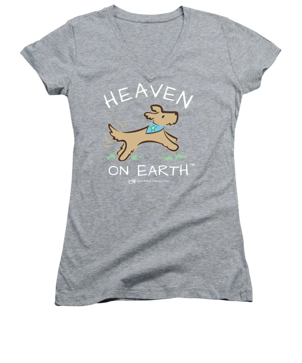 Pup/dog Heaven On Earth - Women's V-Neck