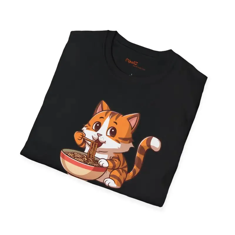 Purrrfectly Durable Noodle Slurping Cat Tee