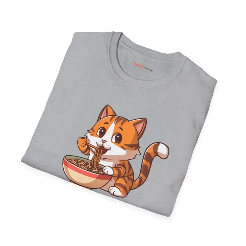 Purrrfectly Durable Noodle Slurping Cat Tee