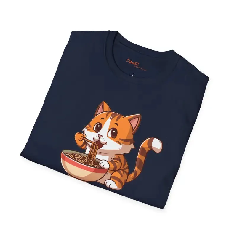 Purrrfectly Durable Noodle Slurping Cat Tee