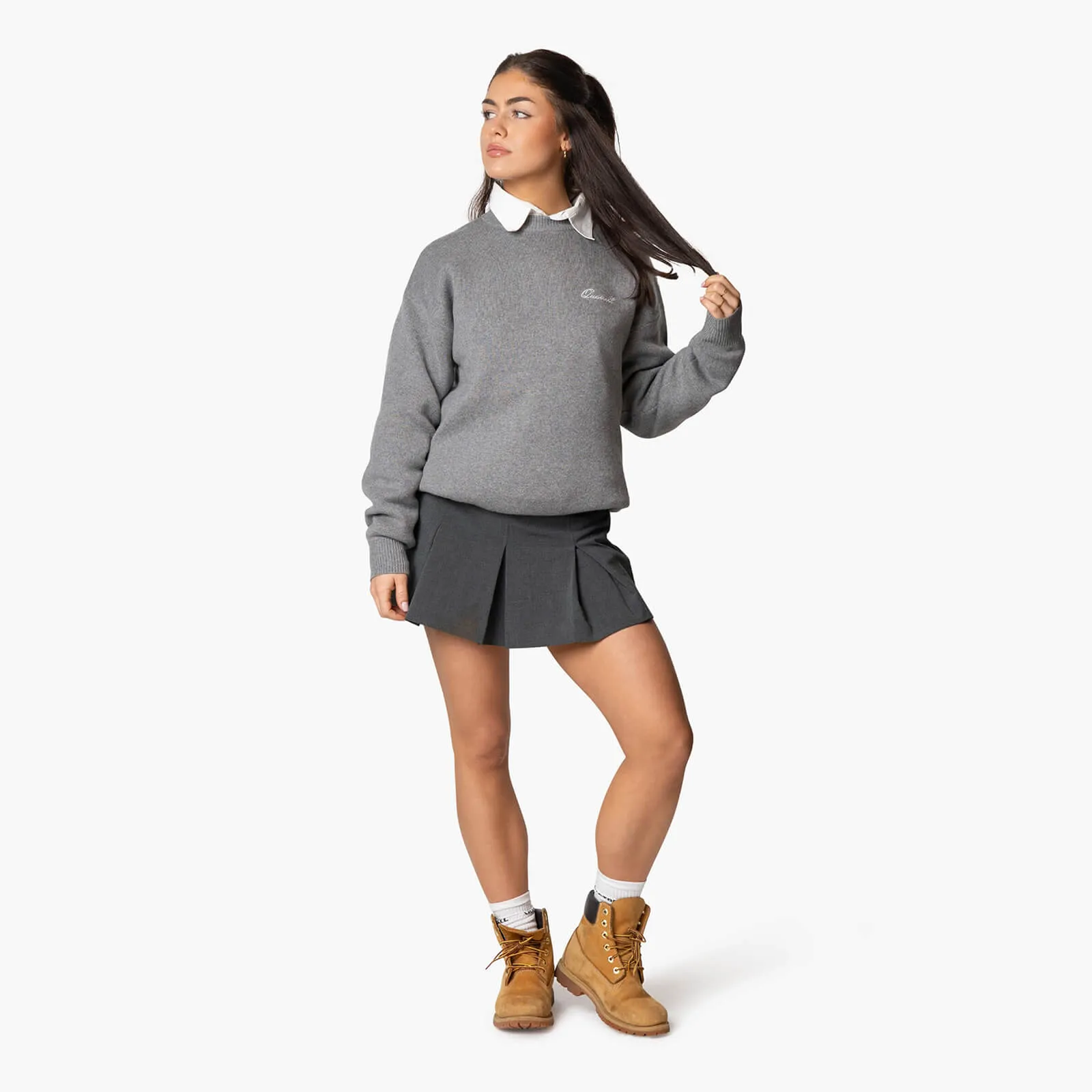 RENO KNITTED SWEATER | GREY MELEE