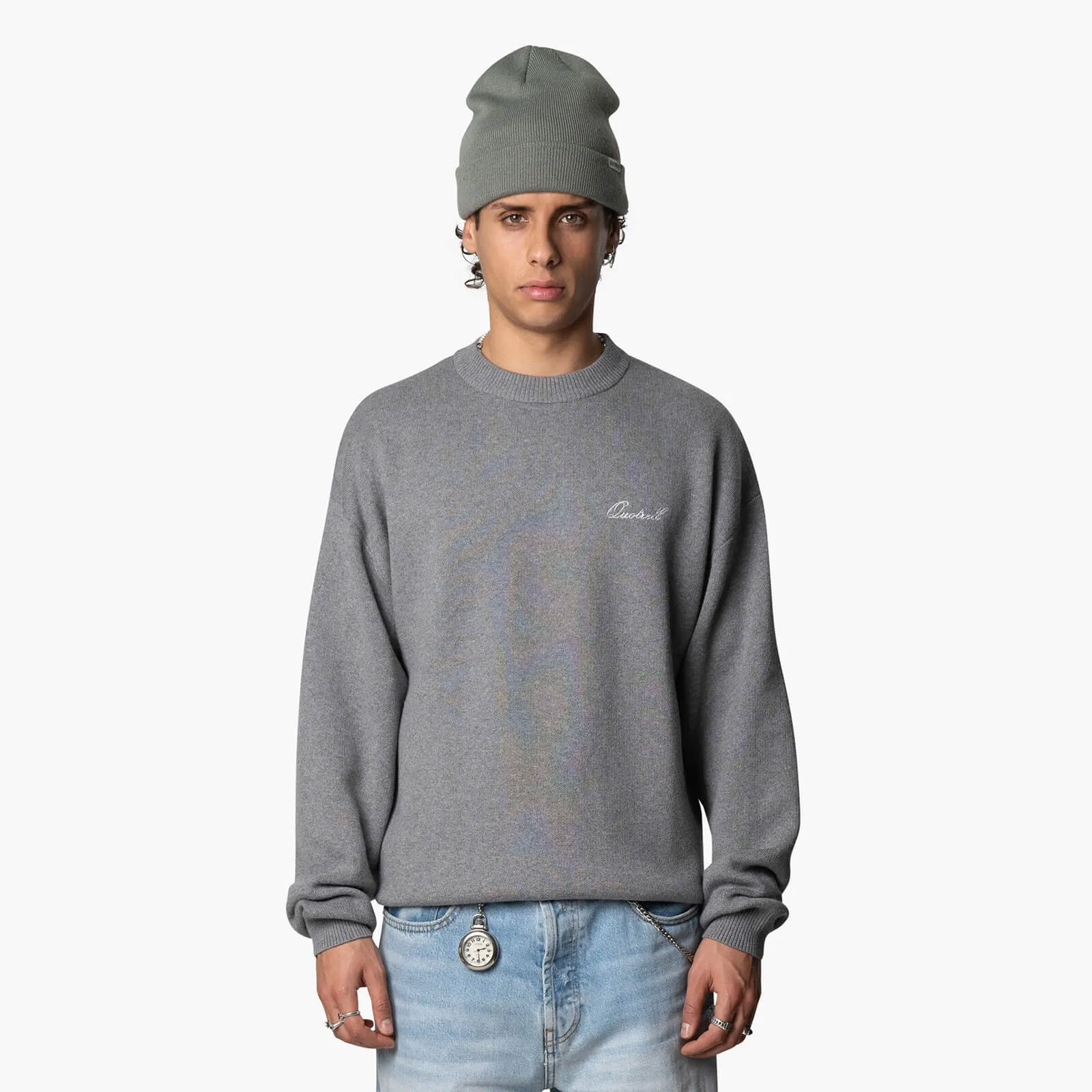 RENO KNITTED SWEATER | GREY MELEE