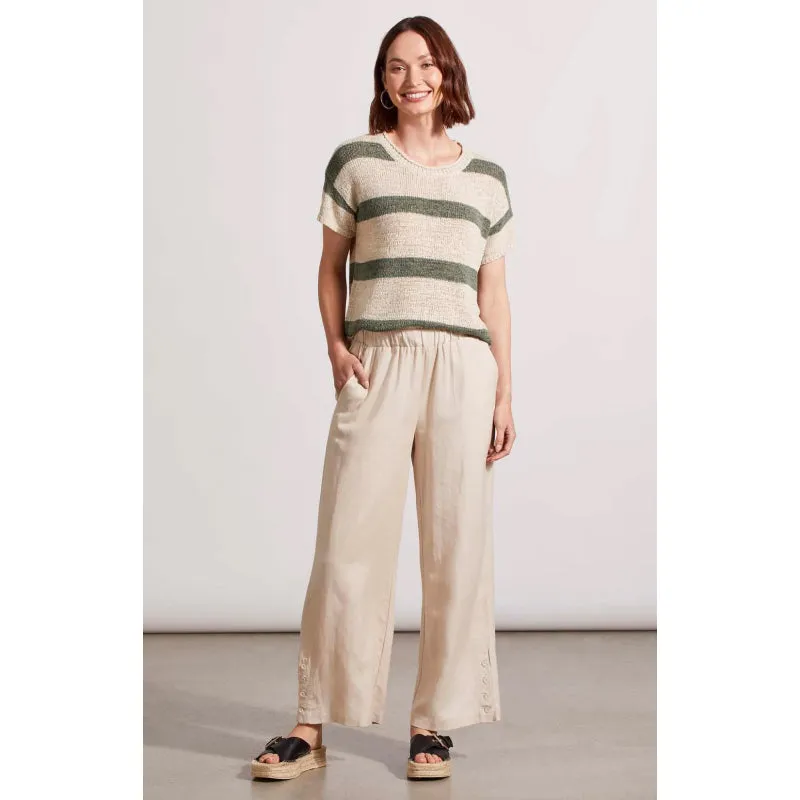 Tribal Pull-On Ankle Pant w/ Hem Vent & Buttons