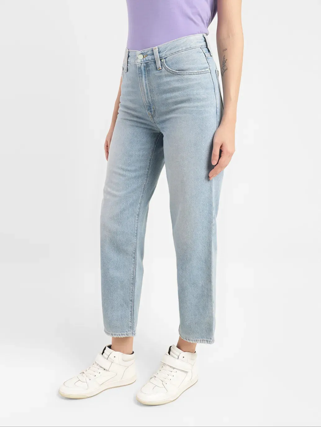 Women's 724 Blue Straight Fit High Rise Jeans