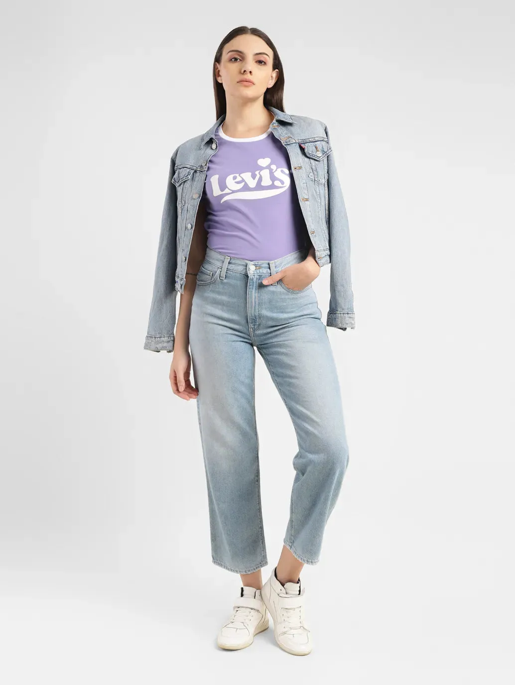 Women's 724 Blue Straight Fit High Rise Jeans