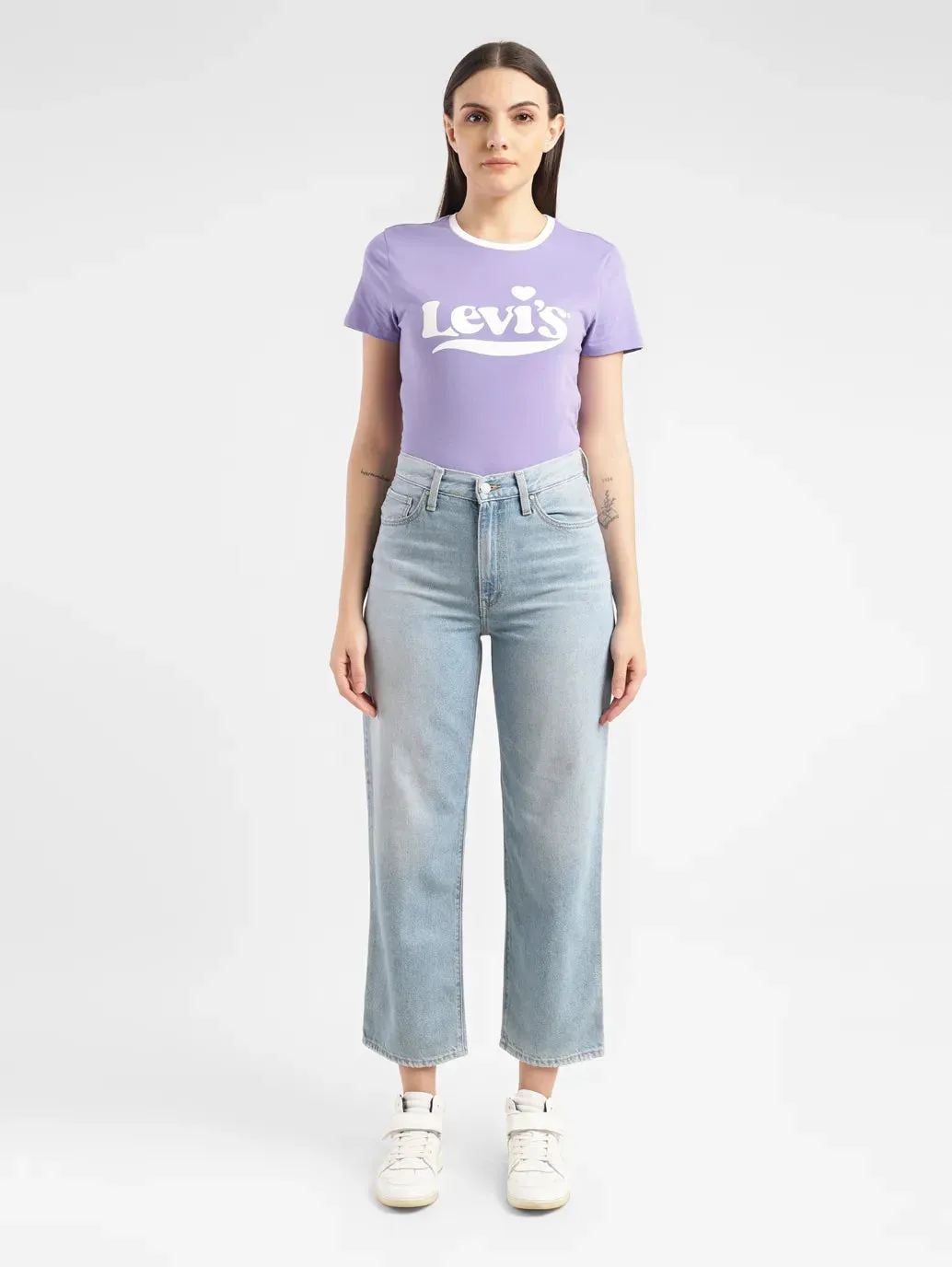 Women's 724 Blue Straight Fit High Rise Jeans