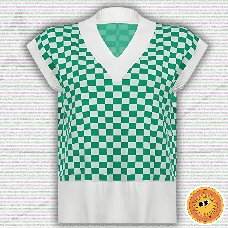 Y2K Plaid Knit Vest